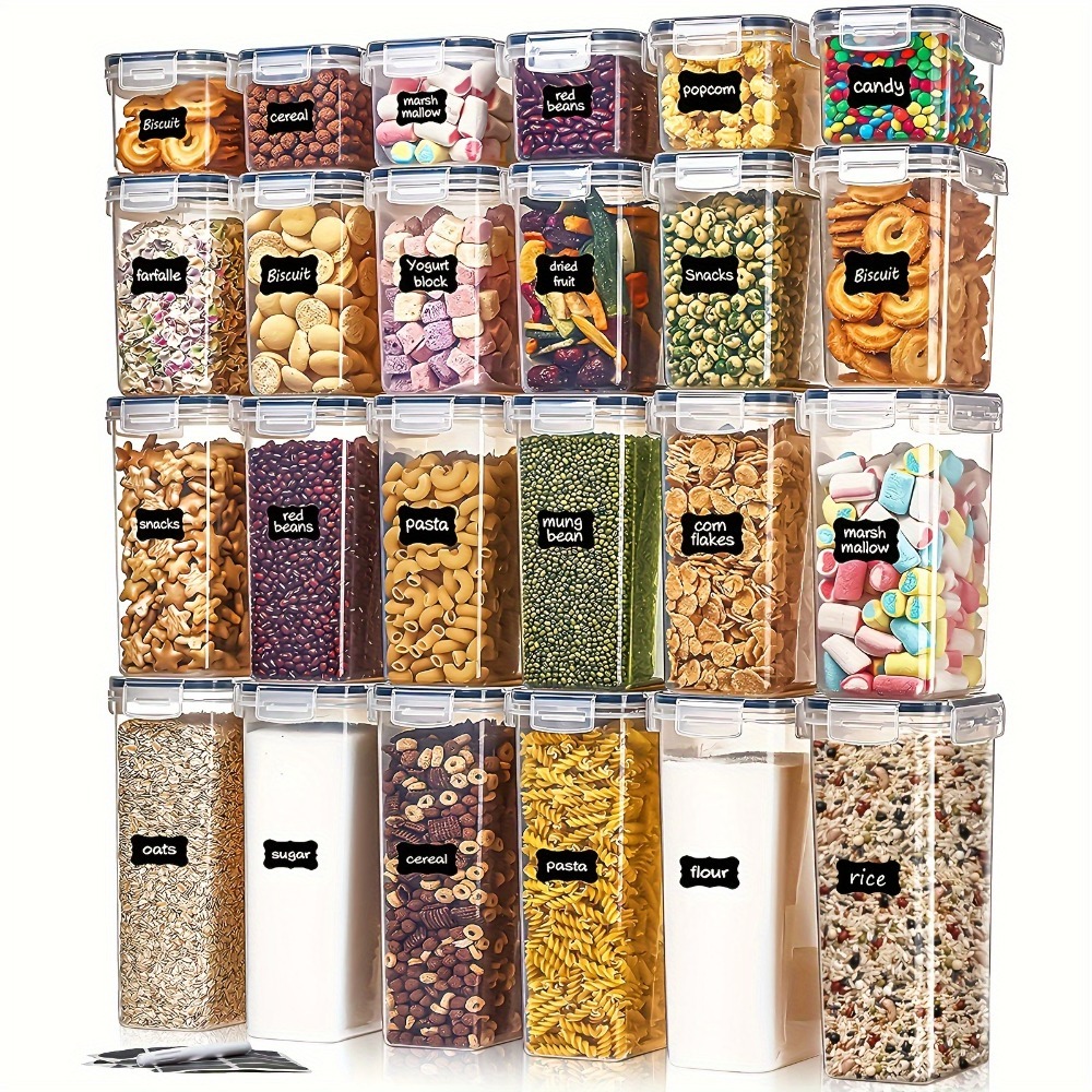 Food Storage In Pantry - 24 قطعة من حاويات تخزين الطعام،