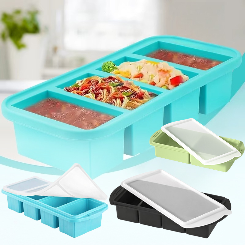 Xl Food Storage Containers With Lids - قالب سيليكون كبير لمكعبات الثلج مع