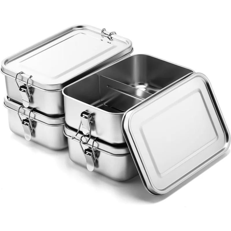 Food Storage Metal Box - صندوق غداء من الفولاذ المقاوم للصدأ