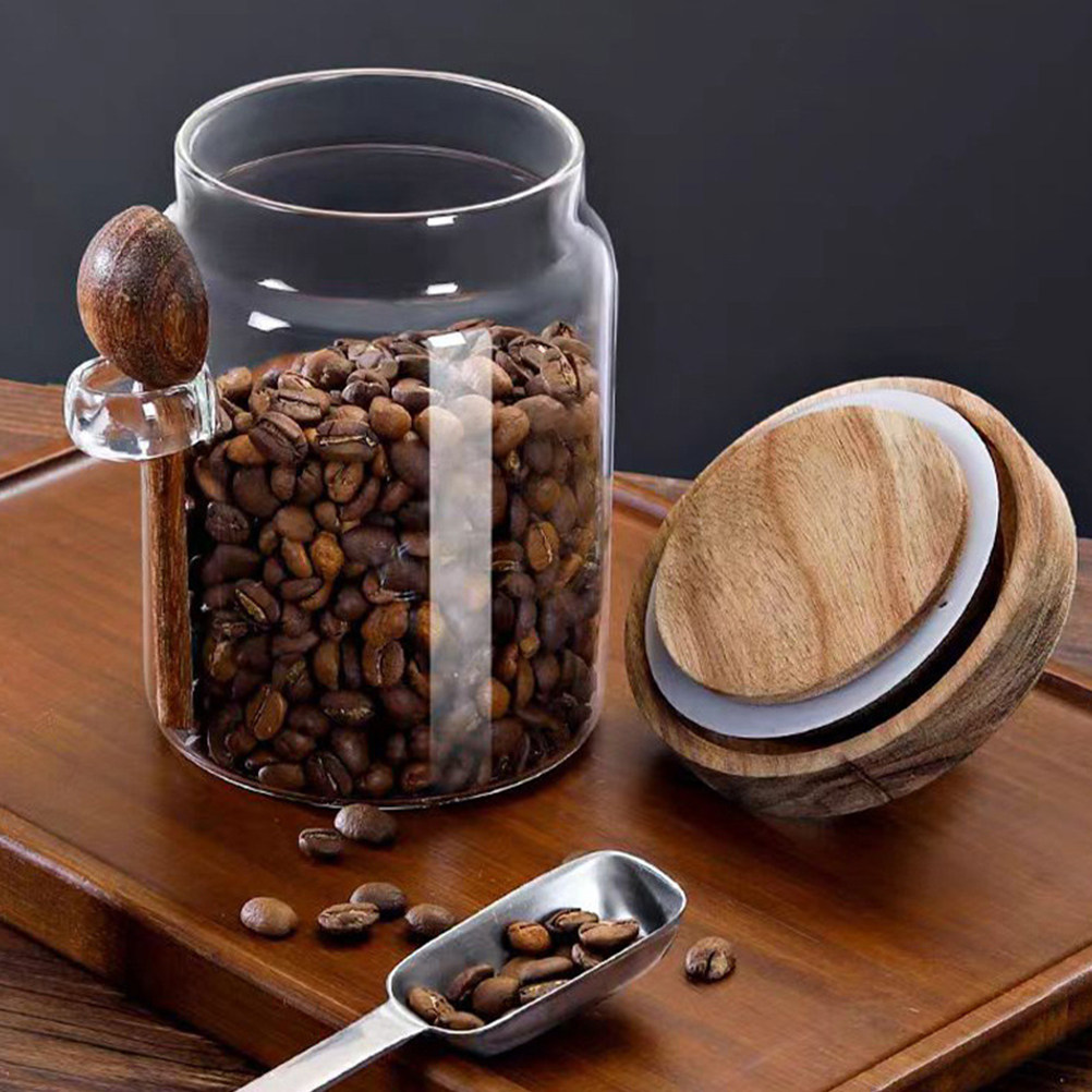 Food Storage In Pantry - وعاء تخزين طعام زجاجي شفاف بغطاء