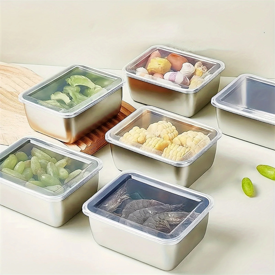 Food Storage Metal Box - 1/3/5 قطعة صندوق تخزين المواد الغذائية