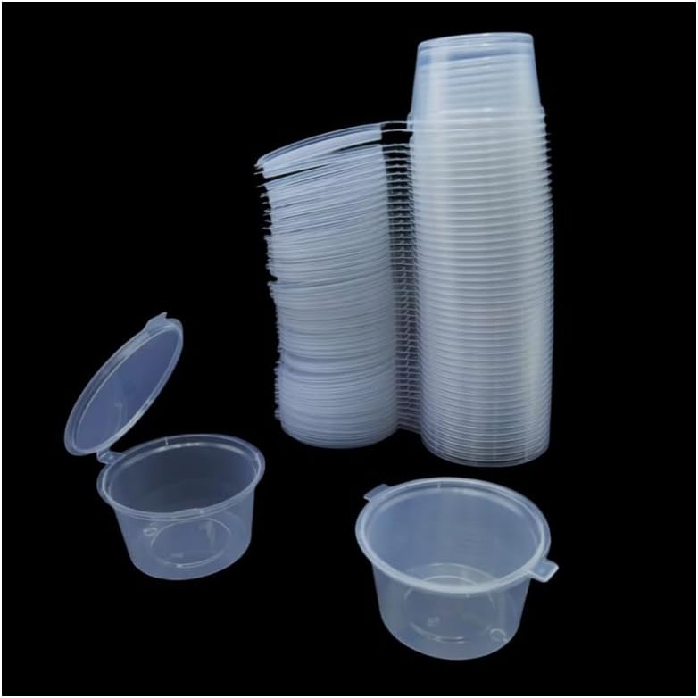 Food Storage Safety - أكواب صلصة بلاستيكية شفافة للاستخدام مرة