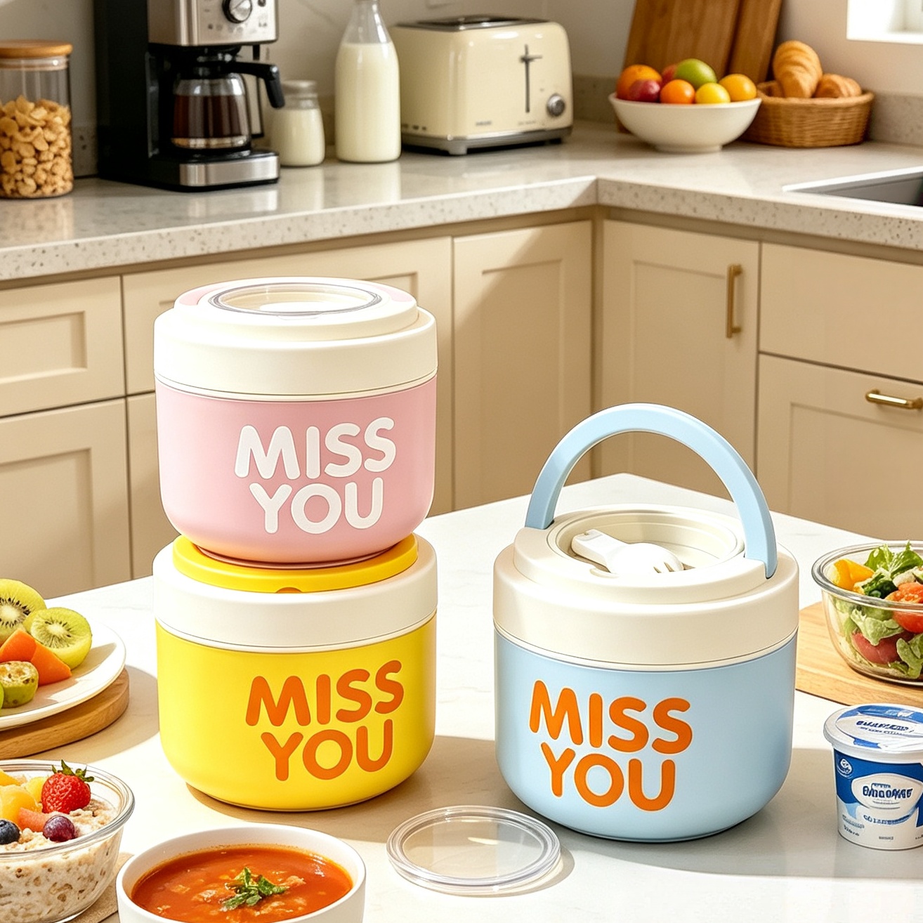 كوب إفطار معزول من الفولاذ الم - مراجعة Food Storage Metal Box وسعره