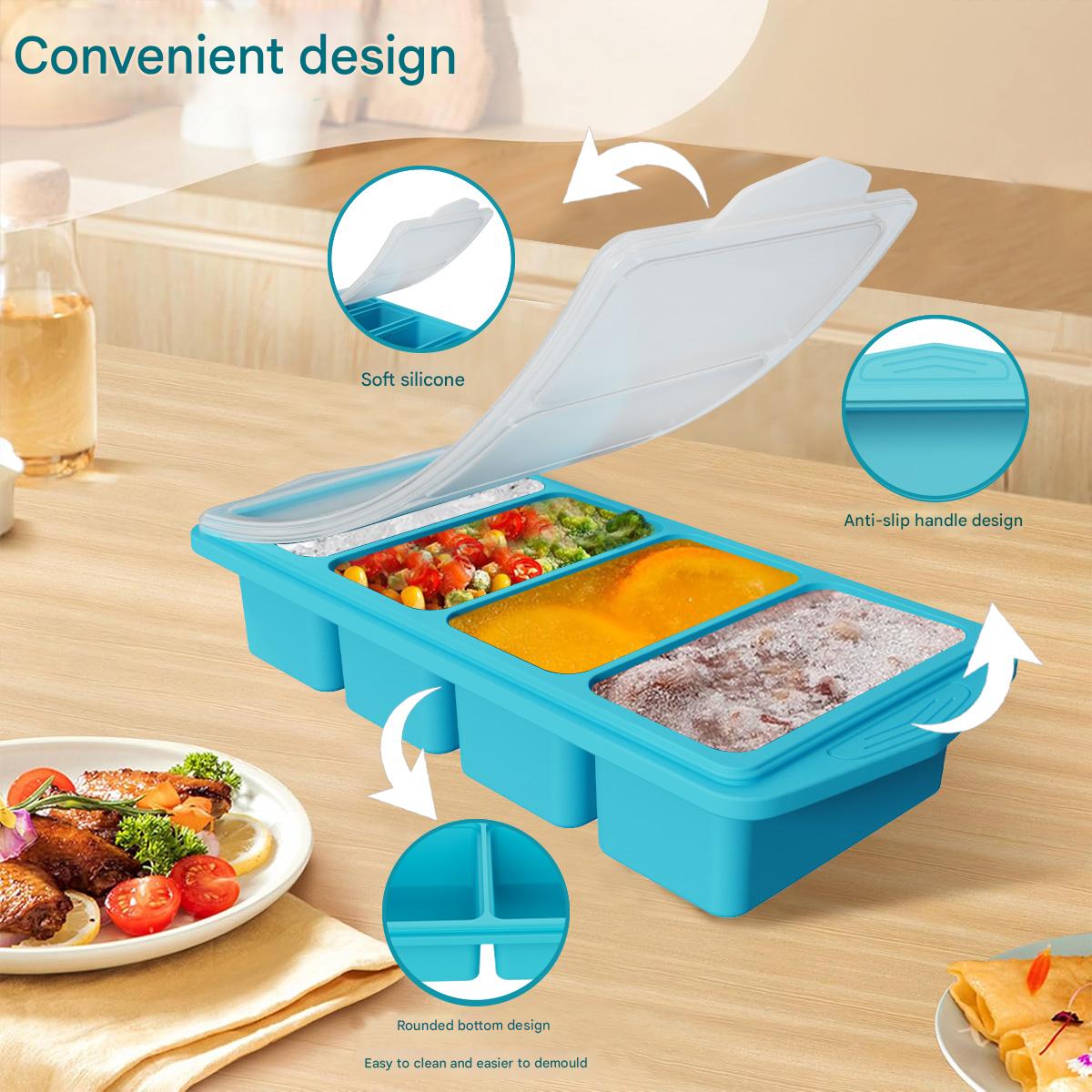 قالب سيليكون كبير لمكعبات الثل - مراجعة Xl Food Storage Containers With Lids وسعره