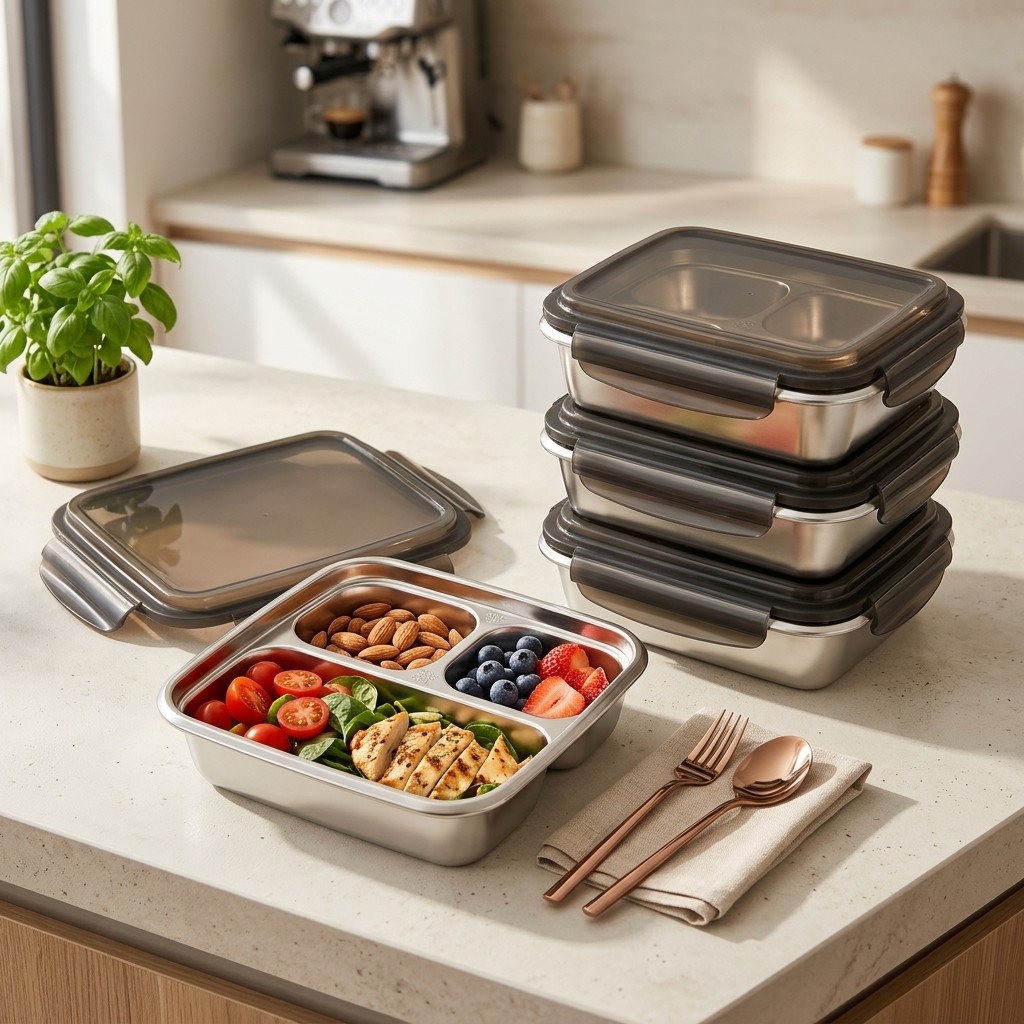 حاوية غداء كبيرة السعة مع غطاء - مراجعة Food Storage Safety وسعره
