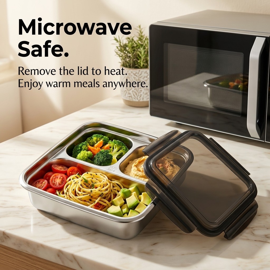 حاوية غداء كبيرة السعة مع غطاء - مراجعة Food Storage Safety وسعره