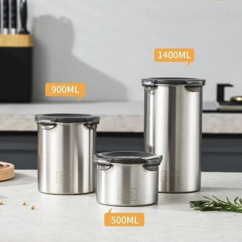 304 حاوية محكمة الغلق من الفول - مراجعة Food Storage Metal Box وسعره