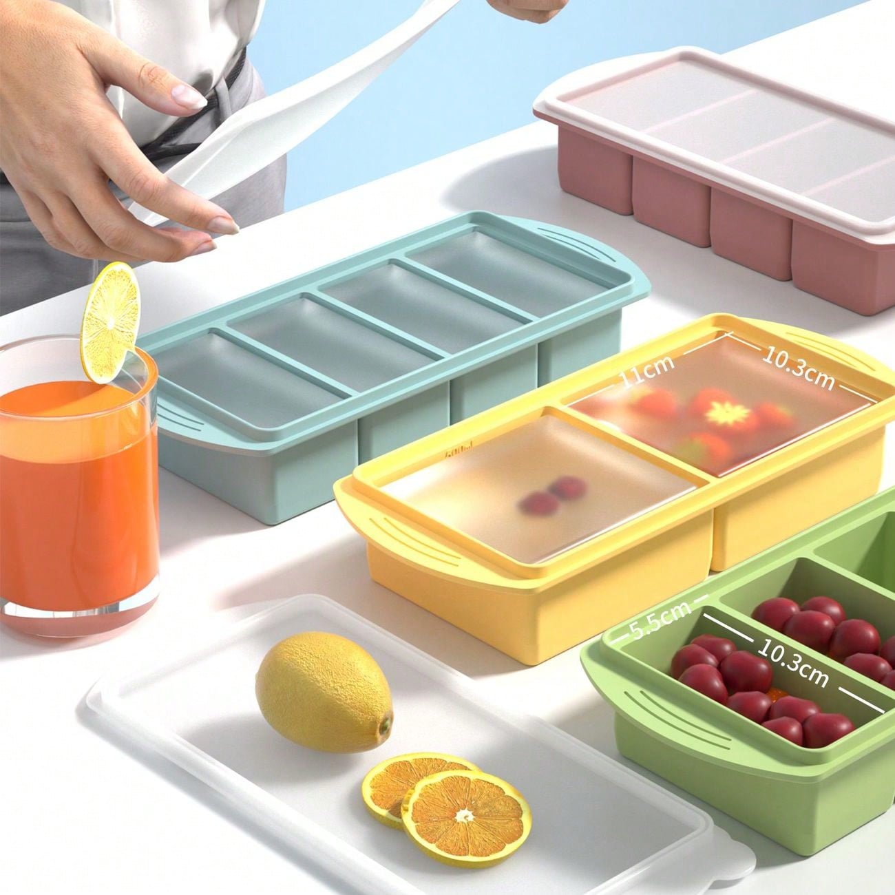 صينية تجميد سيليكون مع غطاء، ق - مراجعة Xl Food Storage Containers With Lids وسعره