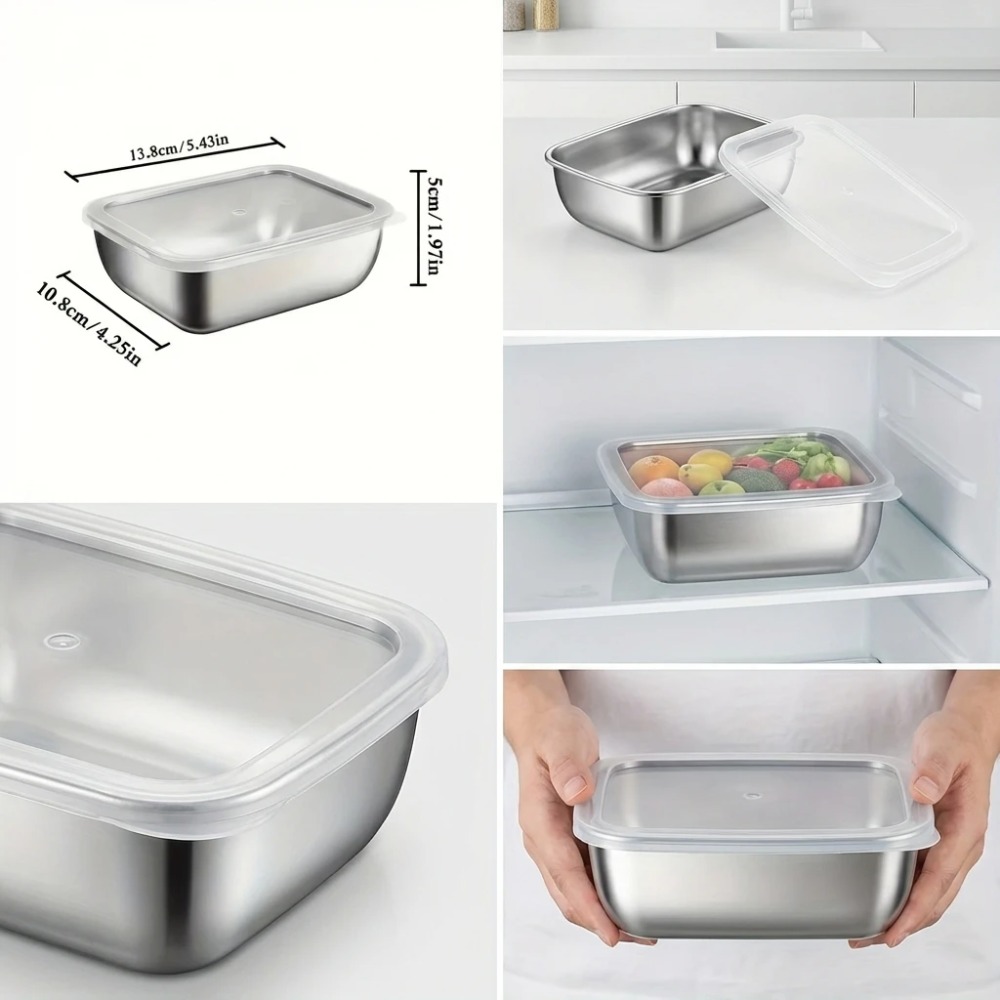 6 قطع من حاويات تخزين الطعام ا - مراجعة Food Storage Metal Box وسعره