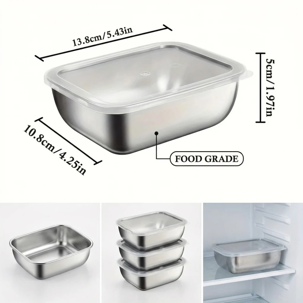 6 قطع من حاويات تخزين الطعام ا - مراجعة Food Storage Metal Box وسعره