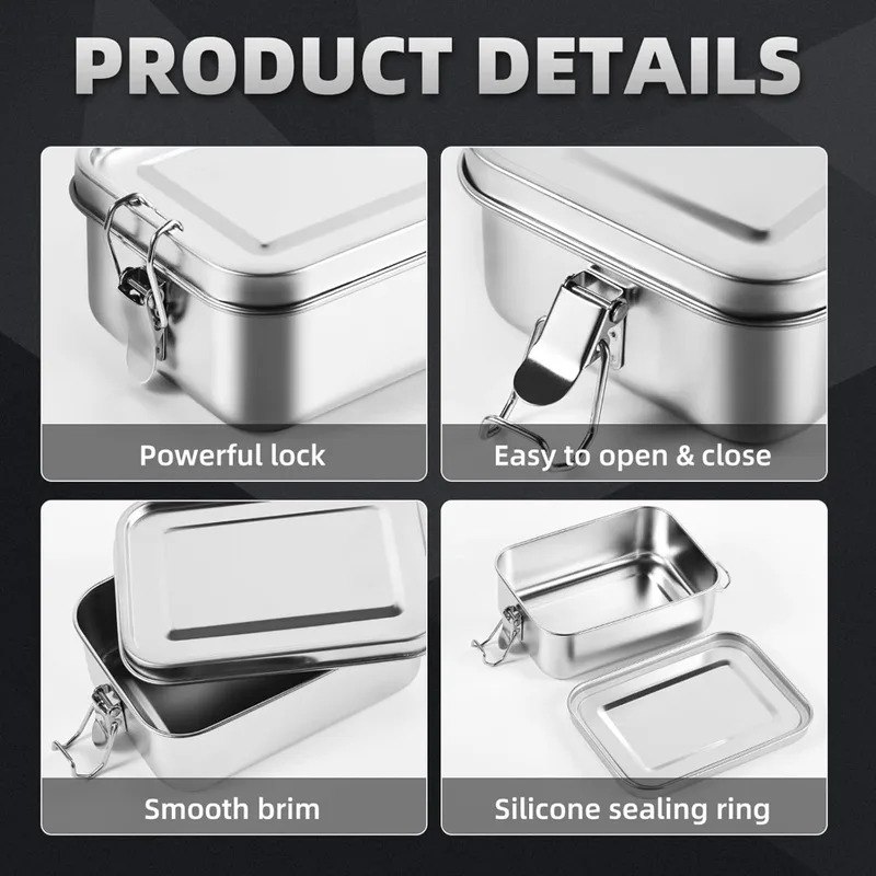 صندوق غداء من الفولاذ المقاوم  - مراجعة Food Storage Metal Box وسعره