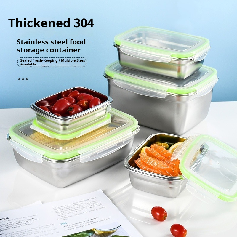 مجموعة صناديق الغداء المصنوعة  - مراجعة Food Storage Metal Box وسعره