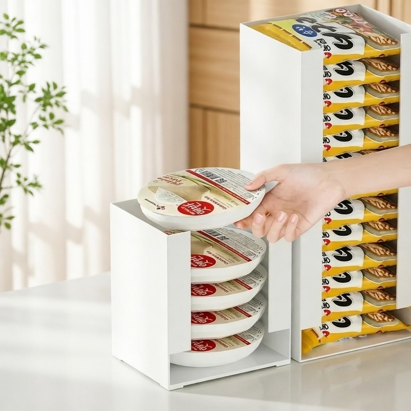 منظم مطبخ قابل للتكديس لأكواب  - مراجعة Food Storage In Pantry وسعره