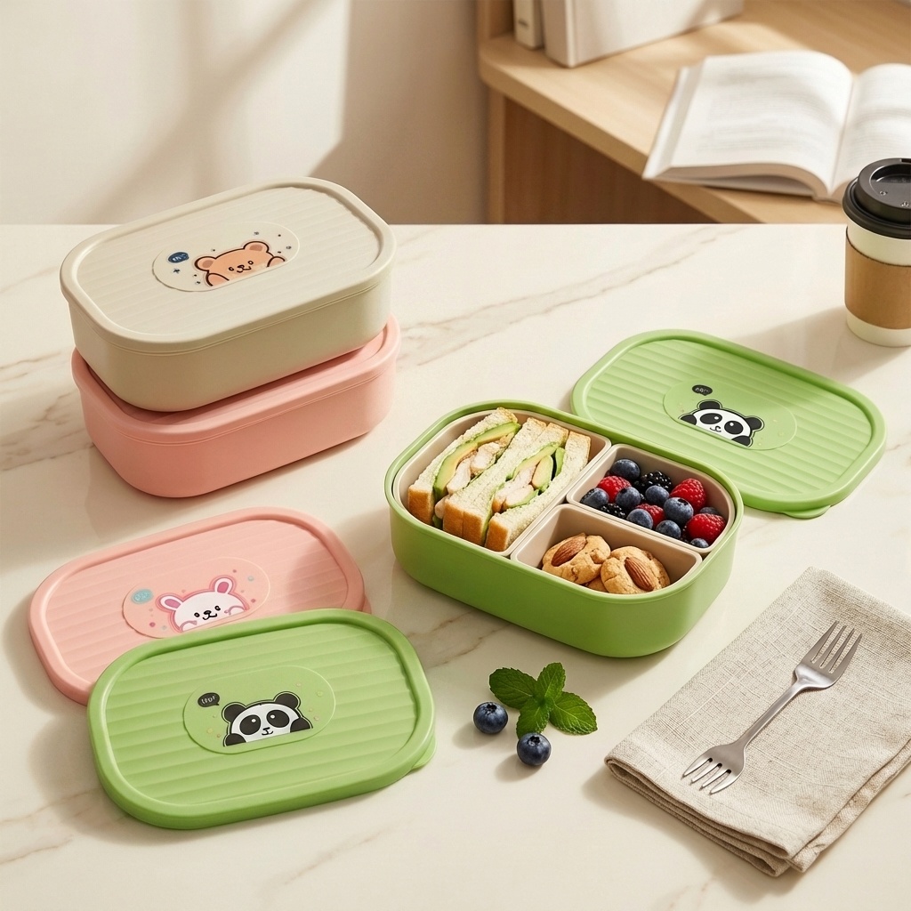 صندوق غداء بلاستيكي لطيف للأطف - مراجعة Food Storage Safety وسعره